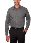 Van Heusen Men's Tall FIT Dress Shirts Poplin, Grey, 20" Neck 37"-38" Sleeve