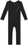 Posh Peanut Convertible Baby Sleepers - Footless Baby Pajamas with 2 Way Zipper for Easy Diaper Changes (18-24 Months) Solid Ribbed Black