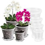 FUIJOL 12 Pack Clear Orchid Pot for