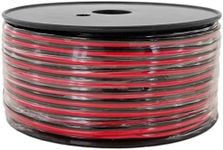 GS Power Pure Copper 20 AWG (American Wire Gauge) 100 ft Red & 100ft Black Bonded Zip Cord Power Speaker Cable for Car Audio Home Stereo LED Light (Also in 50 & 200ft Roll)