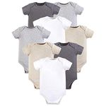 Hudson Baby Baby Cotton Bodysuits, Heather Gray, 3-6 Months