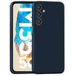 Amazon Brand- Solimo Basic Case for Samsung Galaxy M35 5G (Silicone_Deep Blue)