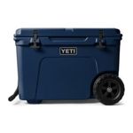 YETI Tundra Haul Wheeled Cool Box (Navy) – Rotomolded Portable Cooler Box with PermaFrost Insulation – Fits 82 Cans or 29 kg Ice – Heavy-Duty Ice Cooler for Camping or Picnics – 5 Year Warranty
