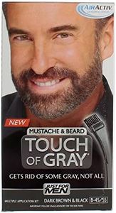 Just for Men Touch of Gray Mustache & Beard Hair Color - Dark Brown and Black (Pack of 2)