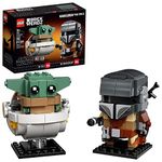 LEGO BrickHeadz Star Wars The Mandalorian & The Child 75317 'Baby Yoda' Building Toy, Collectible Model Figures Set, Gift Idea for Teens