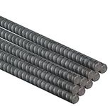 Just The Job Supplies 6mm ø Reinforcing Steel Bar for Concrete - Rebar Reinforcement - x1m 1000mm - High Tensile Ribbed Metal Rod (10), Black