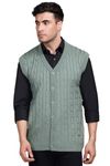 GODFREY Woolen Sweaters Vest for Men Size-XXL Cactus Green