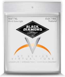 Black Diamond N477XL Nickel Wound Electric Guitar Strings, Extra Light