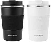 GEMFUL Travel Coffee Mug 2 Pack Dou