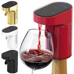 Redsack Electric Wine Decanter Aerator Dispenser Pourer Whiskey Adjustable Quantity Liquor Wine Pump Birthday Gift for Men Women Mom Dad Boss Brother Husband Funny Unique Gifts for Him (Red)