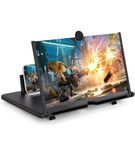 12 Inch Phone Screen Magnifier, Foldable Mobile Screen Amplifier with Stand, for Movies and Gaming