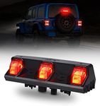 Xprite Upgrade LED Third Brake Lights Compatible with Jeep Wrangler JL JLU 2018-2024, DOT Approved High Mount Stop 3rd Tail Light