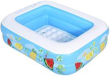 Kiddie Pool, 120cm × 90cm × 33cm Inflatable Pool with Inflatable Soft Floor, Cool Summer Swimming Pool for Kids and Family, Blow Up Pool for Backyard, Garden, Indoor, or Outdoor