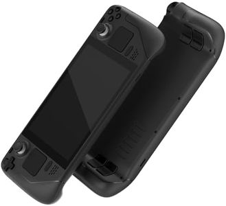 eXtremeRate Black Replacement Full Set Buttons for Steam Deck, DIY Custom ABXY D-pad Trackpad Bumpers Triggers Buttons and Screwdriver Tools for Steam Deck LCD Handheld Console - Console NOT Included