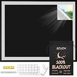 ECUCM Blackout Curtains, 118" x 57" Portable Travel Window Coverings Blackout Shades, 100% Room Darkening Black Shades for Baby Nursery Kids Bedroom