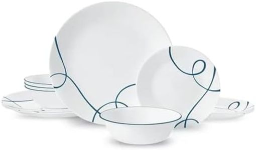 Corelle Lia 12-Piece Chips & Cracks Resistant Dinnerware Set, Service for 4