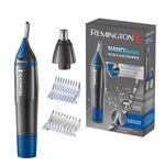 RemingtonNE3850Men's Battery Operated Nose, Ear and Eyebrow Hair Trimmer, Showerproof(Black/Blue)