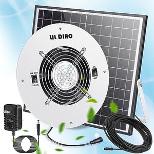 LilDiho 30W solar attic fan- solar exhaust fan, Two Charging Options, IPX7 Waterproof Fan 32.8Ft, Solar Fan for Attic, Underground Space, Greenhouse, Basement, Garage, Barn, Workshop