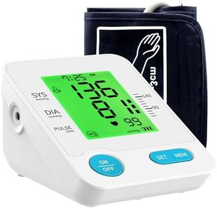 Blood Pressure Machine - Automatic Blood Pressure Monitor for Home Use - Large 4 Color LCD Screen and Adjustable Large Cuff for Reliable Readings - Irregular Heartbeat and Hypertension Detection