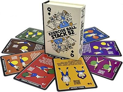 Stack 52 Exercise Ball Fitness Cards. Swiss Ball Workout Playing Card Game. Video Instructions Included. Bodyweight Training Program for Balance and Stability Balls.