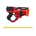 Nerf Rival Roundhouse XX-1500 Red Blaster,Clear Rotating Chamber Loads Rounds into Barrel,5 Integrated Magazines, 15 Nerf Rival Rounds