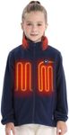 Venustas Kids Heated Fleece Jacket with 7.4V Battery Pack, Boys Girls Youth Electric Heated Coat for Winter