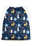 Baby of Mine Drawstring Bag For Kids, Swimming, Playschool, Tuition, Waterproof Soft Fabric, Light Weight & Super Spacious, Return Gifts For 3-10 Years for Boys & Girls (Deer Rabbit Printed, 5 L)