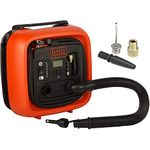 BLACK+DECKER ASI400-XJ Multi-purpose Tyre Inflator With Digital Guage, Autocutoff System & 2 Operating Modes, Tyre Inflator Offers A Modern Solution For Multiple Inflating Applications, 12V/160PSI,1 Year Warranty