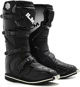 ILM Adult Motorcycle Boots for Men Waterproof ATV Motorcross Dirt Blike Riding Biker Boots Model-MX3A (Black, 9.5)