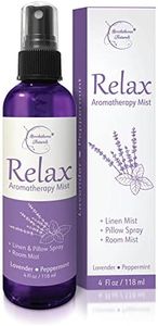 Relax Lavender Spray for Sleep, Natural Linen Spray for Bedding, Perfect Lavender Pillow Spray for Sleep. Aromatherapy Bed Spray with Lavender & Peppermint Essential Oils by Brookethorne Naturals 4oz