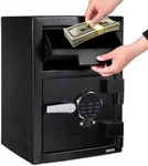 KIMORE Security Steel Safe Box with Electronic Keypad, Digital Depository Safe Box with Alarm System, Safe and Lock Box Two Emergency Keys for Money, Cash, Jewelry, ID Card, Mail, 14x14x20''