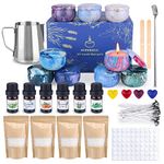 Candle Making Kit, Wax Melt Making Kit, Make Your Own Scented Candles, 480g Beeswax Pellets, 50 Candle Wicks, 4 Colour Dyes, 500ml Wax Melting Pot, 100 Candle Wick Stickers, 9 Empty Candle Tins