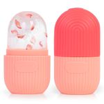 SunMine Ice Roller for Face and Eyes Ice Cube Roller Frozen Rollers Reusable Silicone Beauty Tool for Man and Woman Skin Care (Pink)