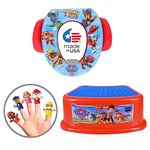 Nickelodeon PAW Patrol "Calling All Pups" 3 Piece Must Have Potty Training Set - Soft Potty Seat, Step Stool, Finger Puppets - Boy Potty Training