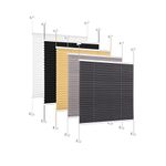 Eurohome Pleated Window Blind, Grey, 40 x 130 cm, Klemmfix, No Drilling Required