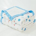 Tickle Tums - 100% Cotton 6 Layer Super Soft Muslin Blanket Baby Blanket - Essential New Born Baby Gifts - Versatile Baby Products Including Baby Towel Size - 110Cm X110 Cm 0-4 Years, White