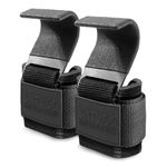 Weight Lifting Hooks, Gym Wrist Straps with Hand Grip Hooks for Deadlifts, Pull Ups, Powerlifting, Strength Training, Fitness Workout Lifting Straps for Men & Women, Gifts for Dad Him Husband - Pair