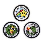 Winks For Days Adulting Merit Badge Embroidered Iron-On Patches (Funny - Set 1) - Includes Three (3) 2” Patches: Avoided Confrontation, I Tried My Best, and Minded My Own Business