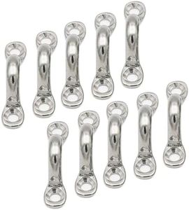 Tebery 3/4-Inch Pad Eye, Tie Down, Kayak Deck Loops, Stainless Steel Loop, 10 Pack