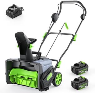 Cordless Snow Blower, Electric Snow Thrower 19 Inch, 40V 4.0Ah Battery Powered Snow Removal, 1500W Brushless Motor 25FT Throw Distance for Driveway Patio Sidewalk