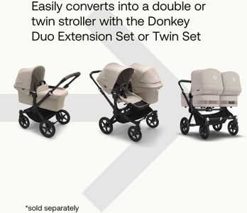Bugaboo Donkey 5 Mono Stroller – Convertible Single to Double, Desert Taupe