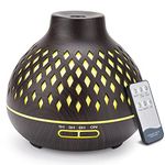 SPLITSKY 400ML Oil Diffuser, Aroma Diffuser with Remote Control, Essential oil diffusers Air scent Humidifier, Electric Nebulizer with 7 LED Light Colors for Bedroom, Home