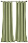 Elrene Home Fashions 026865643091 Indoor/Outdoor Solid Tab Top Single Panel Window Curtain Drape, 52"x95", Green