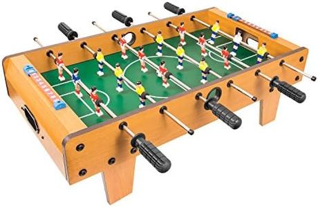 Global Gizmos 50580 Deluxe Table Top Football Foosball Game | Kids/Adults/Family | Retro Classic | Lightweight & Portable, 69cm x 37cm