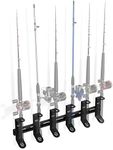 Koova Wall Mount Fishing Rod Holders & Reel Storage | Sturdy Fishing Pole Holders | Steel Rack Fishing Organizers and Storage