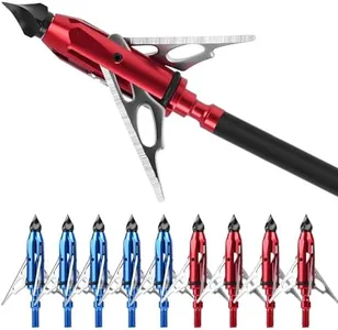 LOQOMI 10-Pack 100 Grain Broadheads for Compound Bows - Precision Archery Broadheads for Hunting, Crossbow Broadheads with Razor-Sharp Blades, Durable and Accurate Hunting Broadheads
