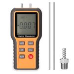 Digital Manometer,Digital Manometer LCD Display ℃ ℉ Switchable 12 Pressure Units Adjustable Indoor Temperature Measurement Tool Pipes Pressure Measuring Device