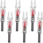 G-Archery New Lighted Nocks for Arrows with .244 Inside Diameter Nock Turn on Automatically When Shot,6 Pack, red