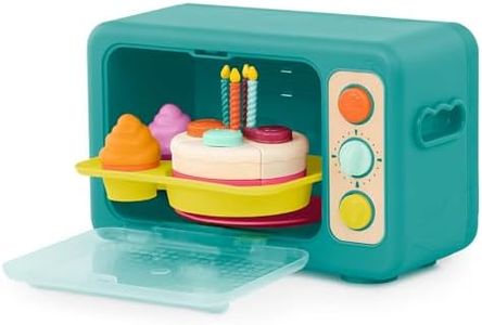 B. toys – Play Oven Set – 22 Pieces Cake Baking Playset – Pretend Cupcake Decorating – Lights & Sounds – 3+ Years– Mini Chef – Bake – a – Cake Playset