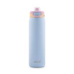 Ello Pop & Fill 22oz Stainless Steel Water Bottle with QuickFill Technology, Double Walled and Vacuum Insulated Metal, Leak Proof Locking Lid, Sip and Chug, Reusable, BPA Free, Coastal Sunrise